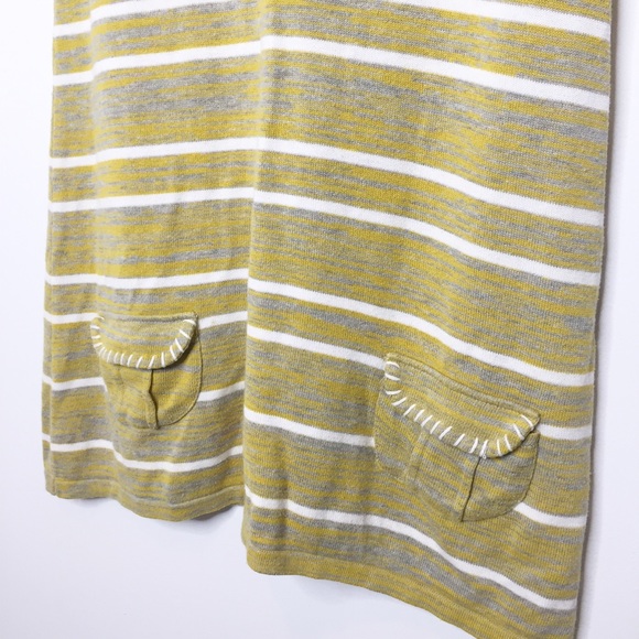 Nick & Me sweater dress striped mustard gray - Picture 3 of 4